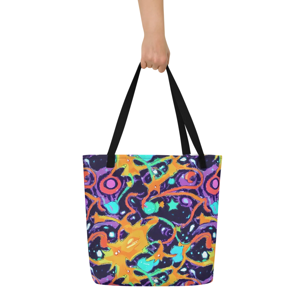 Luminous Fragments on Large Tote Bag W/ Pocket — Front