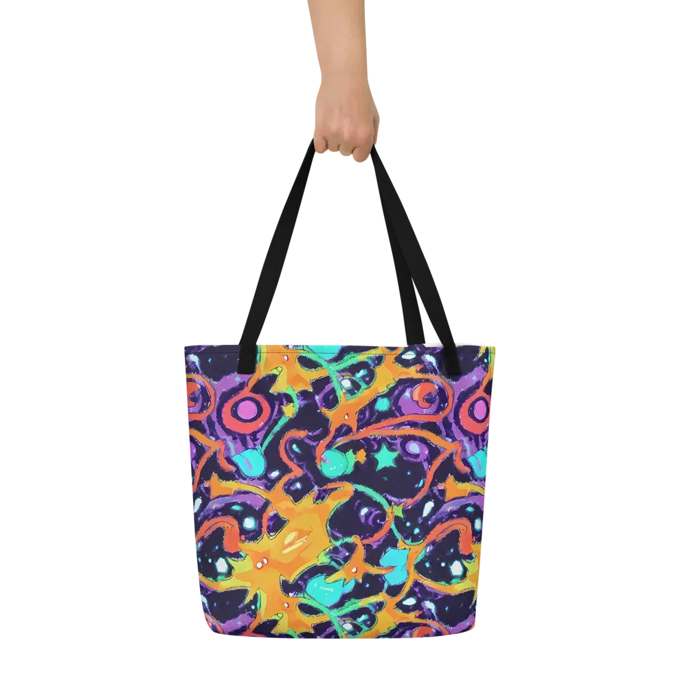 Luminous Fragments on Large Tote Bag W/ Pocket — Front