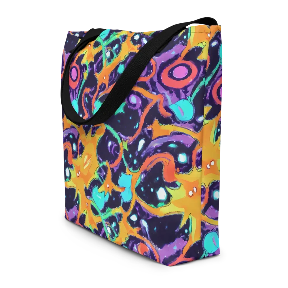 Luminous Fragments on Large Tote Bag W/ Pocket — Front