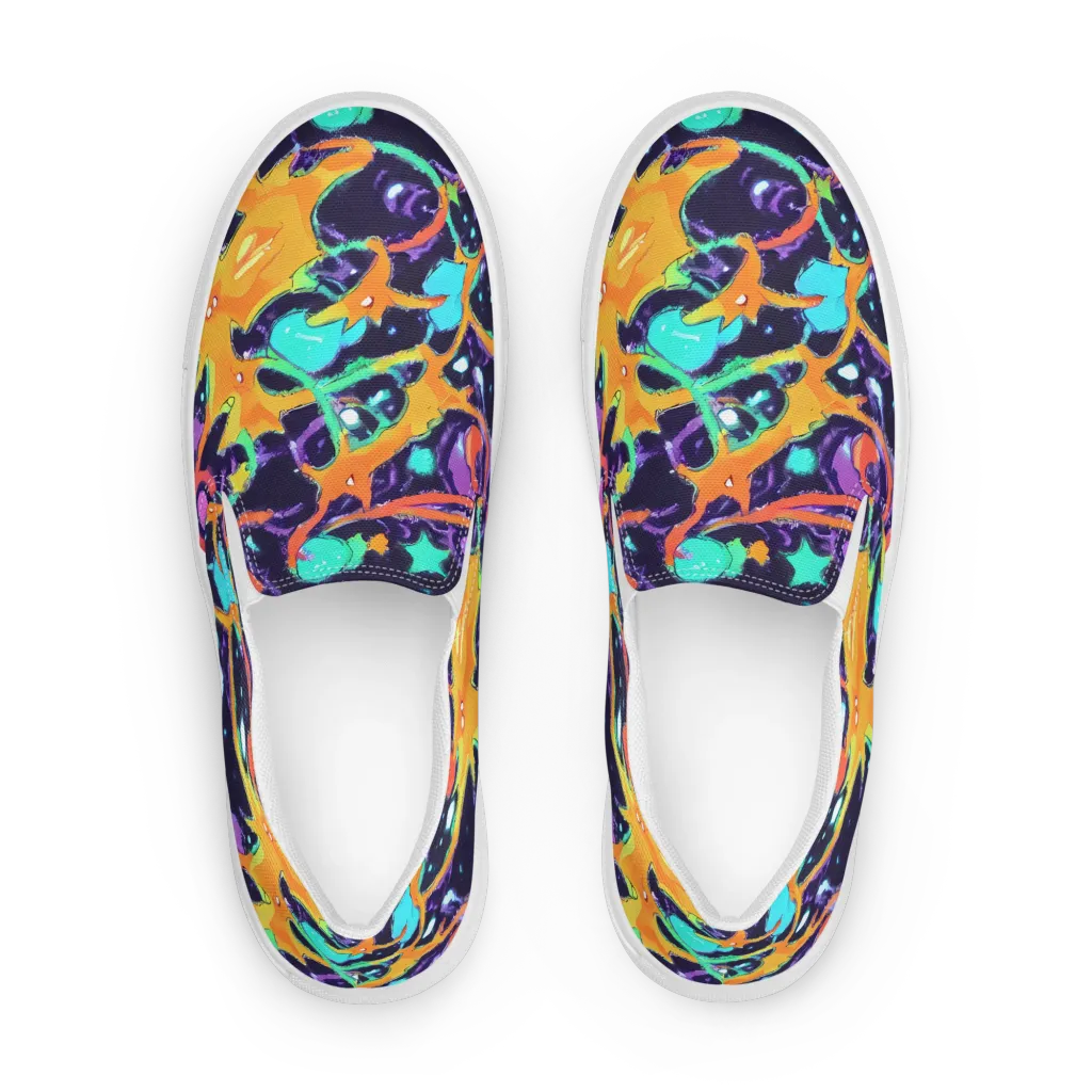 Luminous Fragments on Women's Slip-On Canvas Shoes — Front