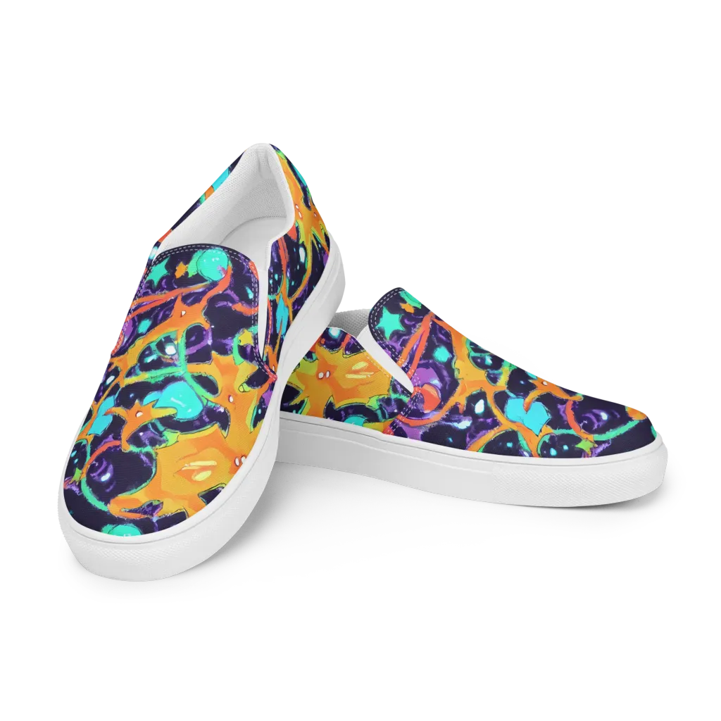 Luminous Fragments on Women's Slip-On Canvas Shoes — Left Front