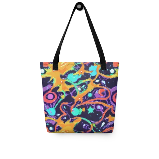 Luminous Fragments on a Tote Bag