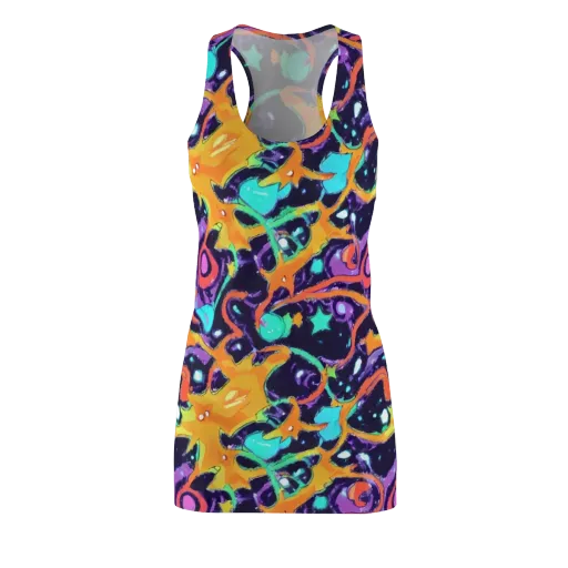 Luminous Fragments on a Racerback Dress