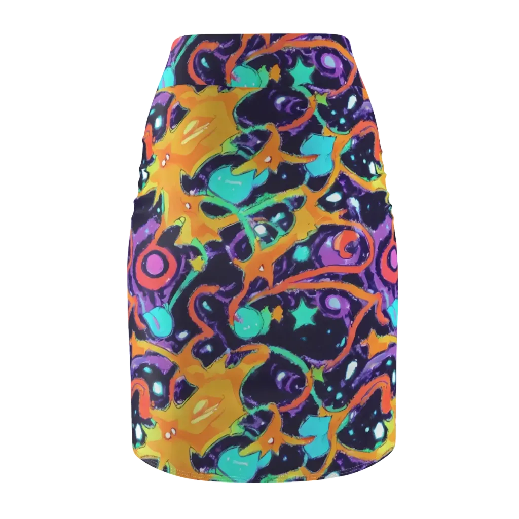 Luminous Fragments on Pencil Skirt — Back