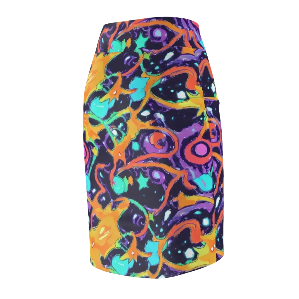 Luminous Fragments on Pencil Skirt — Back Side