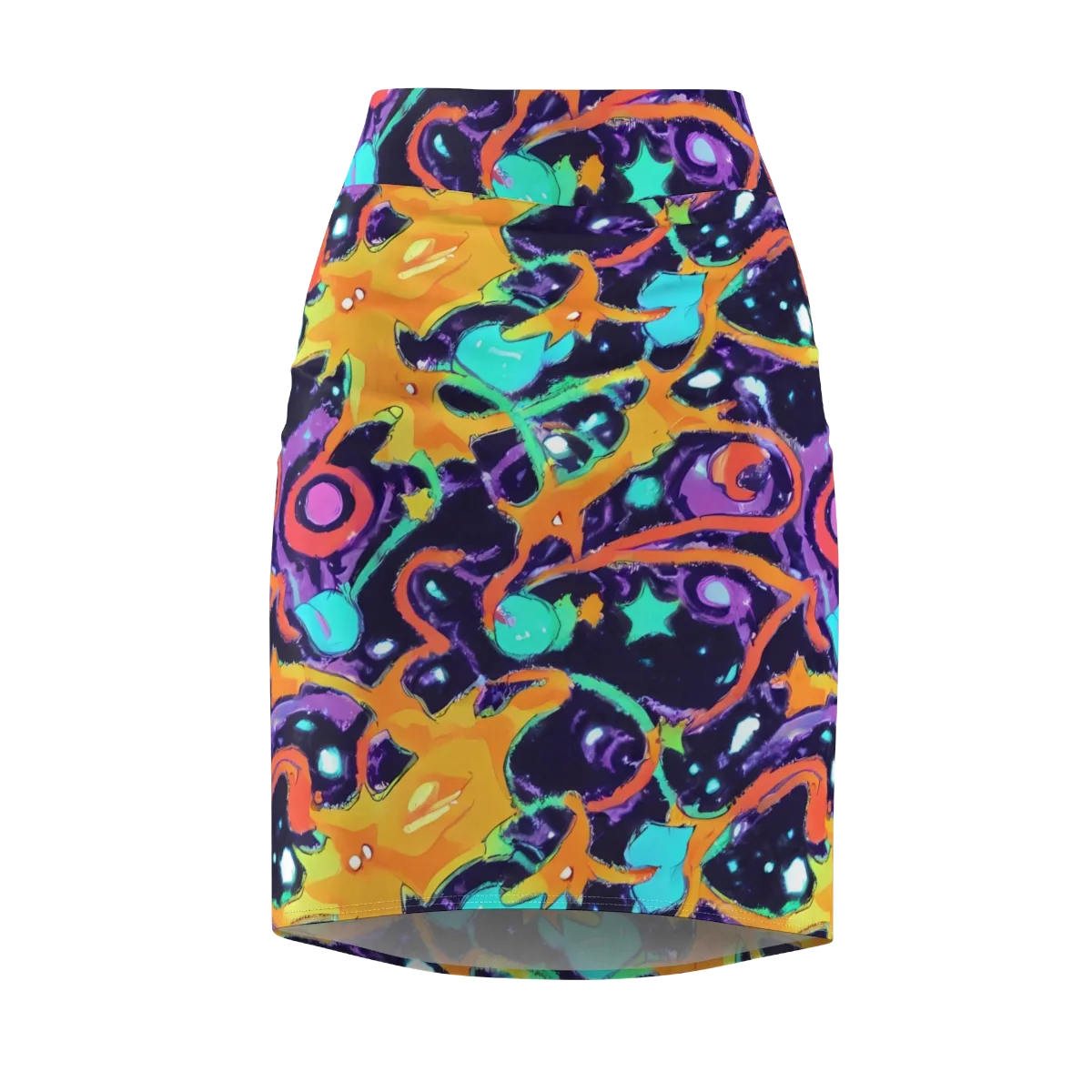 Luminous Fragments on Pencil Skirt — Front