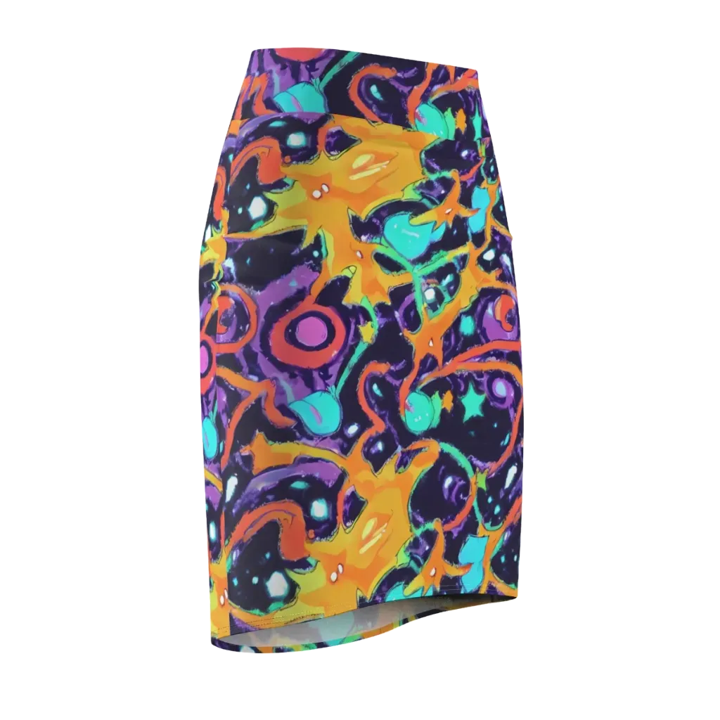 Luminous Fragments on Pencil Skirt — Front Side