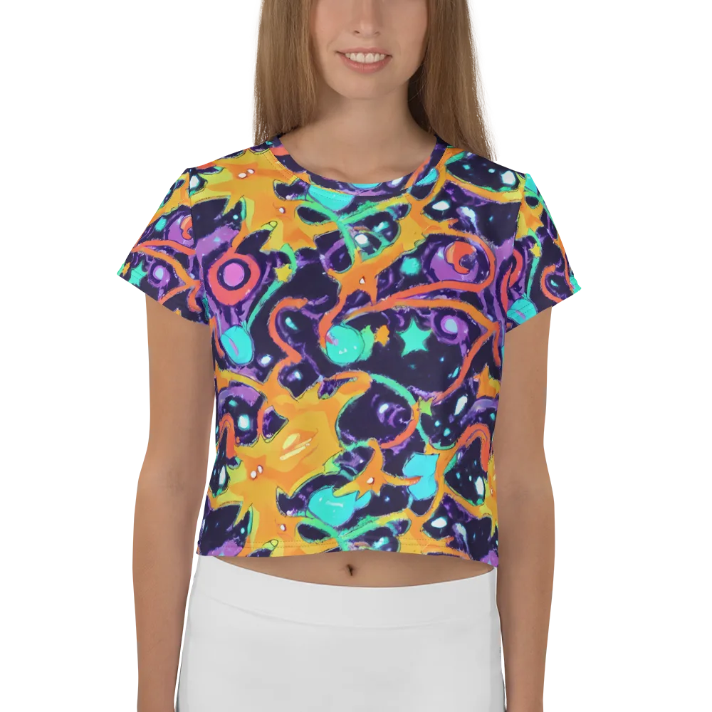 Luminous Fragments on Crop Tee — Front