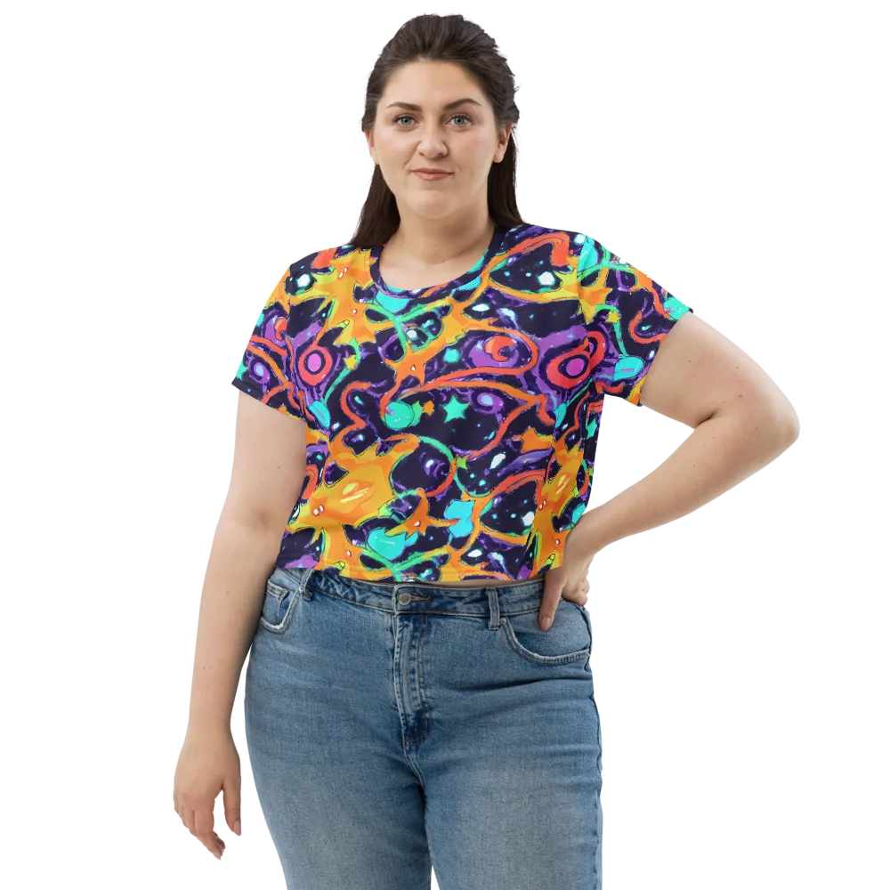 Luminous Fragments on Crop Tee — Front