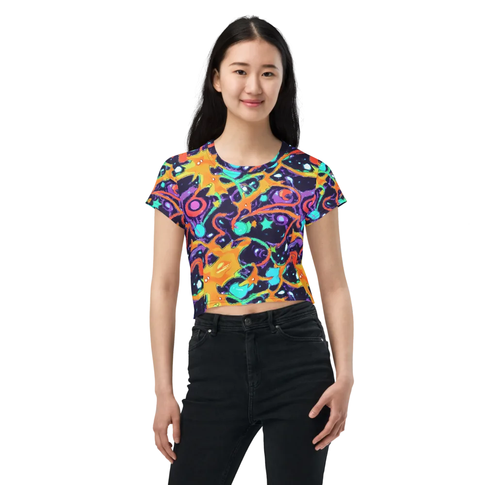 Luminous Fragments on Crop Tee — Front