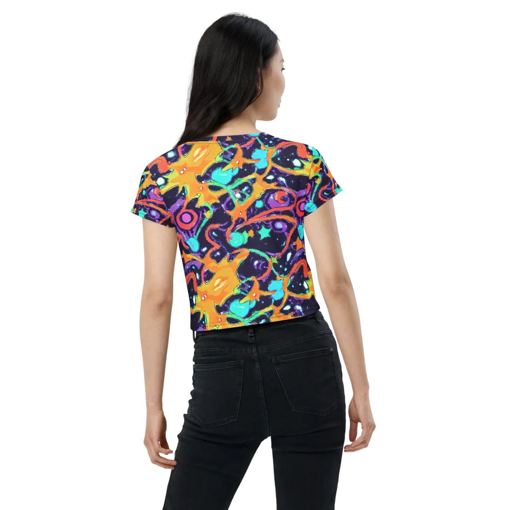Luminous Fragments on Crop Tee — Back