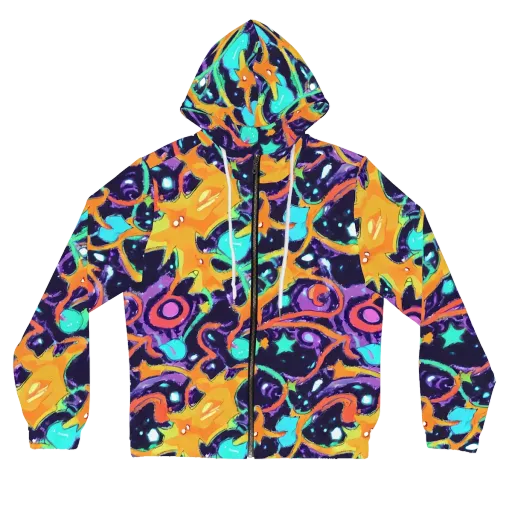 Luminous Fragments on a Women's Full-Zip Hoodie