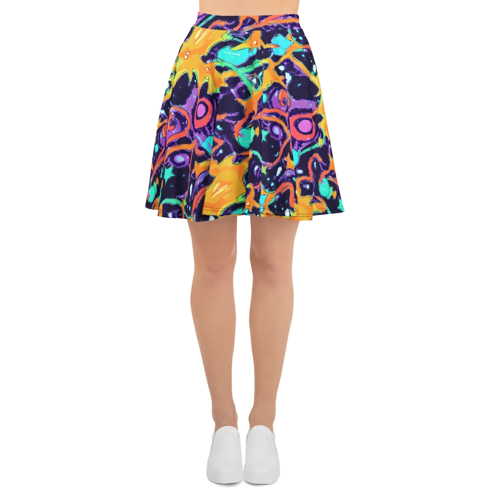 Luminous Fragments on Skater Skirt — Front