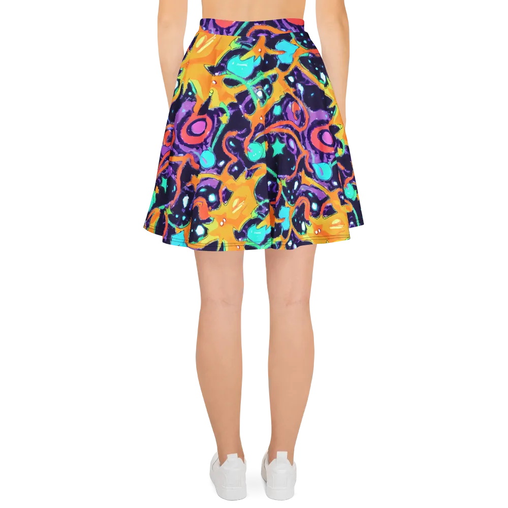 Luminous Fragments on Skater Skirt — Back