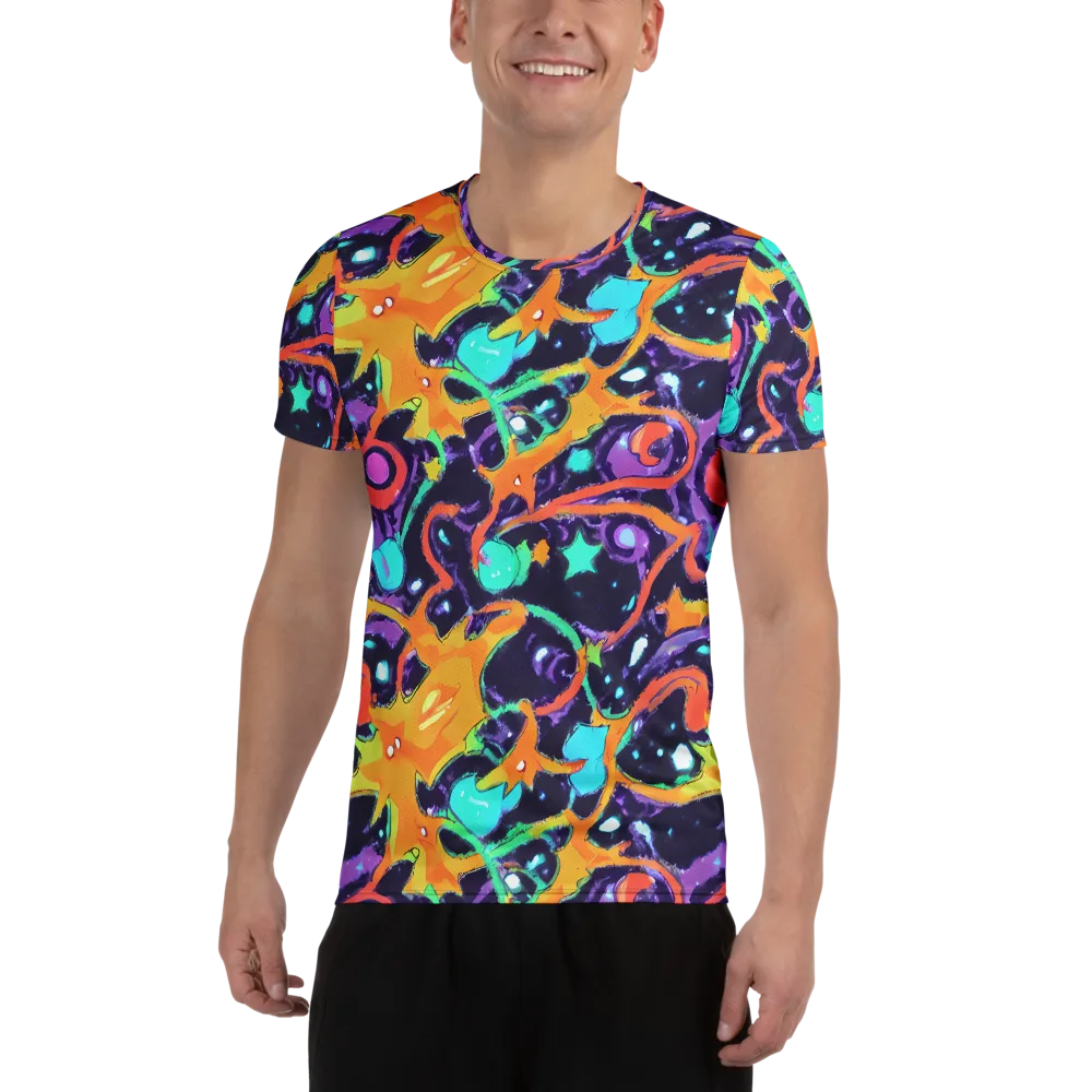 Luminous Fragments on Men's Athletic T-Shirt — Front