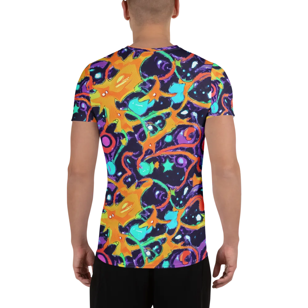 Luminous Fragments on Men's Athletic T-Shirt — Back