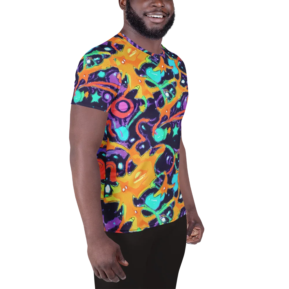 Luminous Fragments on Men's Athletic T-Shirt — Right