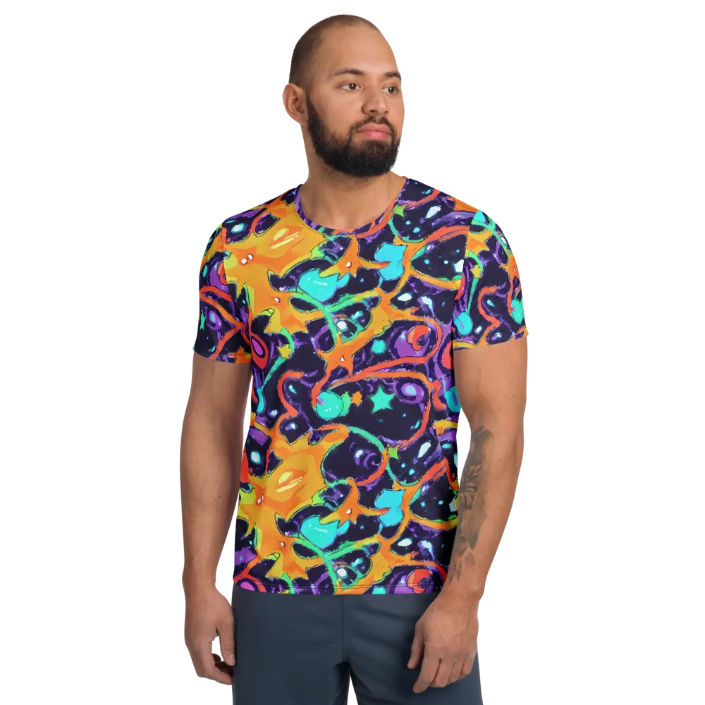 Luminous Fragments on Men's Athletic T-Shirt — Front