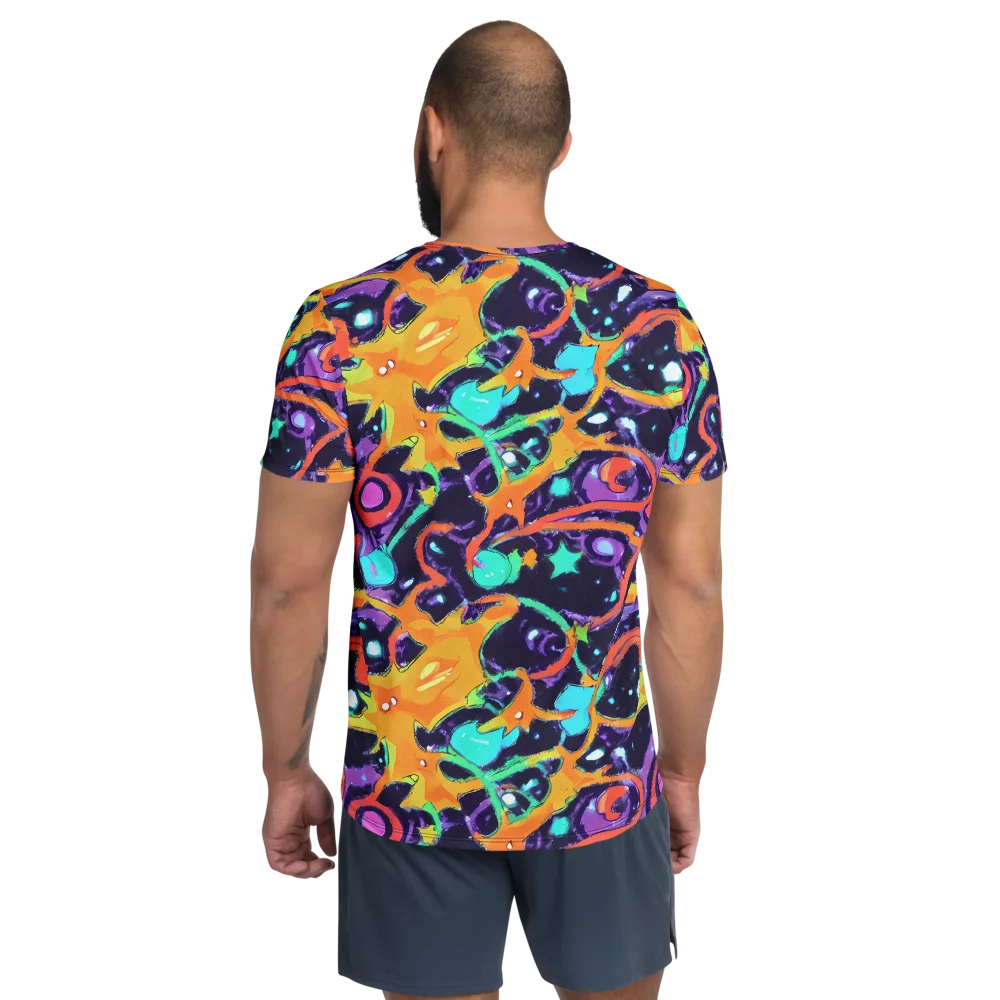 Luminous Fragments on Men's Athletic T-Shirt — Back