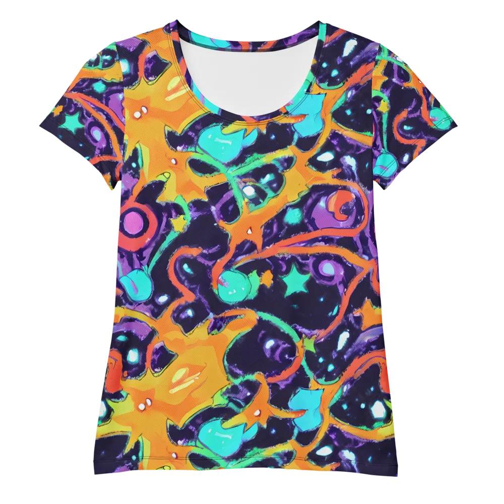 Luminous Fragments on Women's Athletic T-Shirt — Front