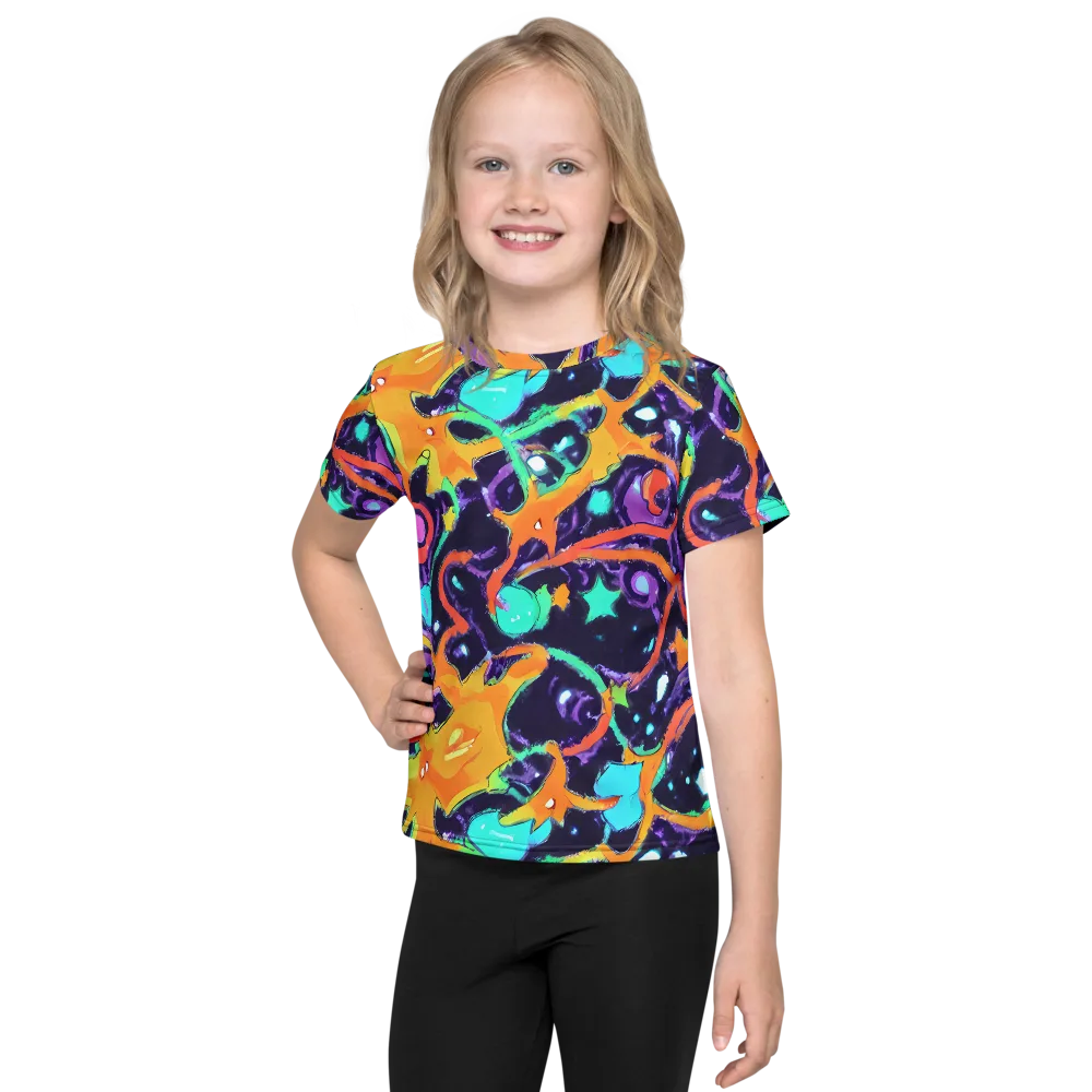 Luminous Fragments on Kids Crew Neck T-Shirt — Front