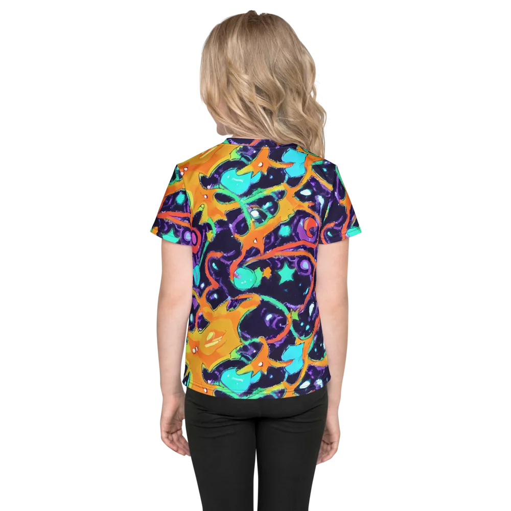 Luminous Fragments on Kids Crew Neck T-Shirt — Back