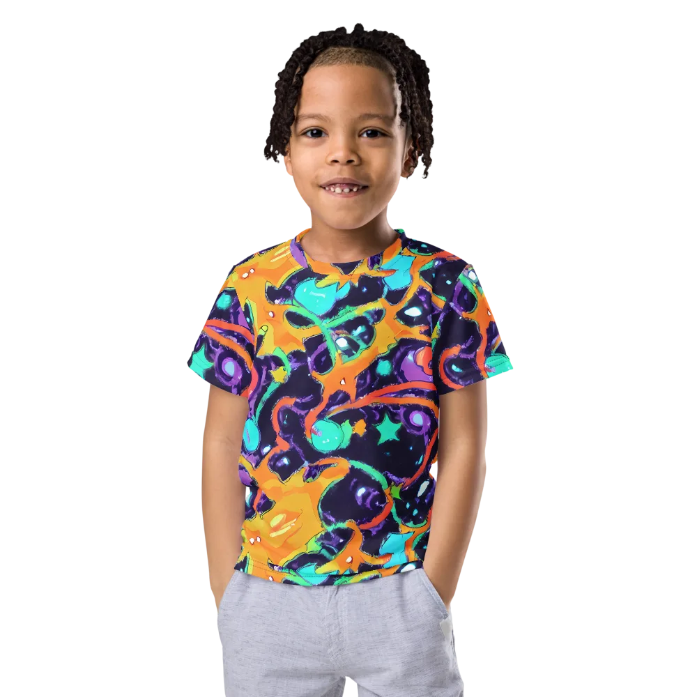 Luminous Fragments on Kids Crew Neck T-Shirt — Front