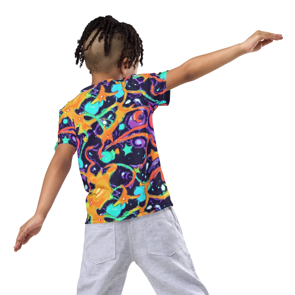 Luminous Fragments on Kids Crew Neck T-Shirt — Back