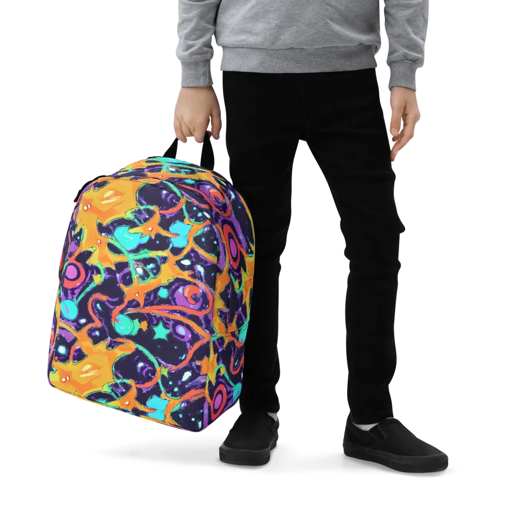 Luminous Fragments on Minimalist Backpack — Zoomed-in