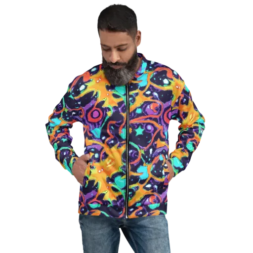 Luminous Fragments on a Bomber Jacket