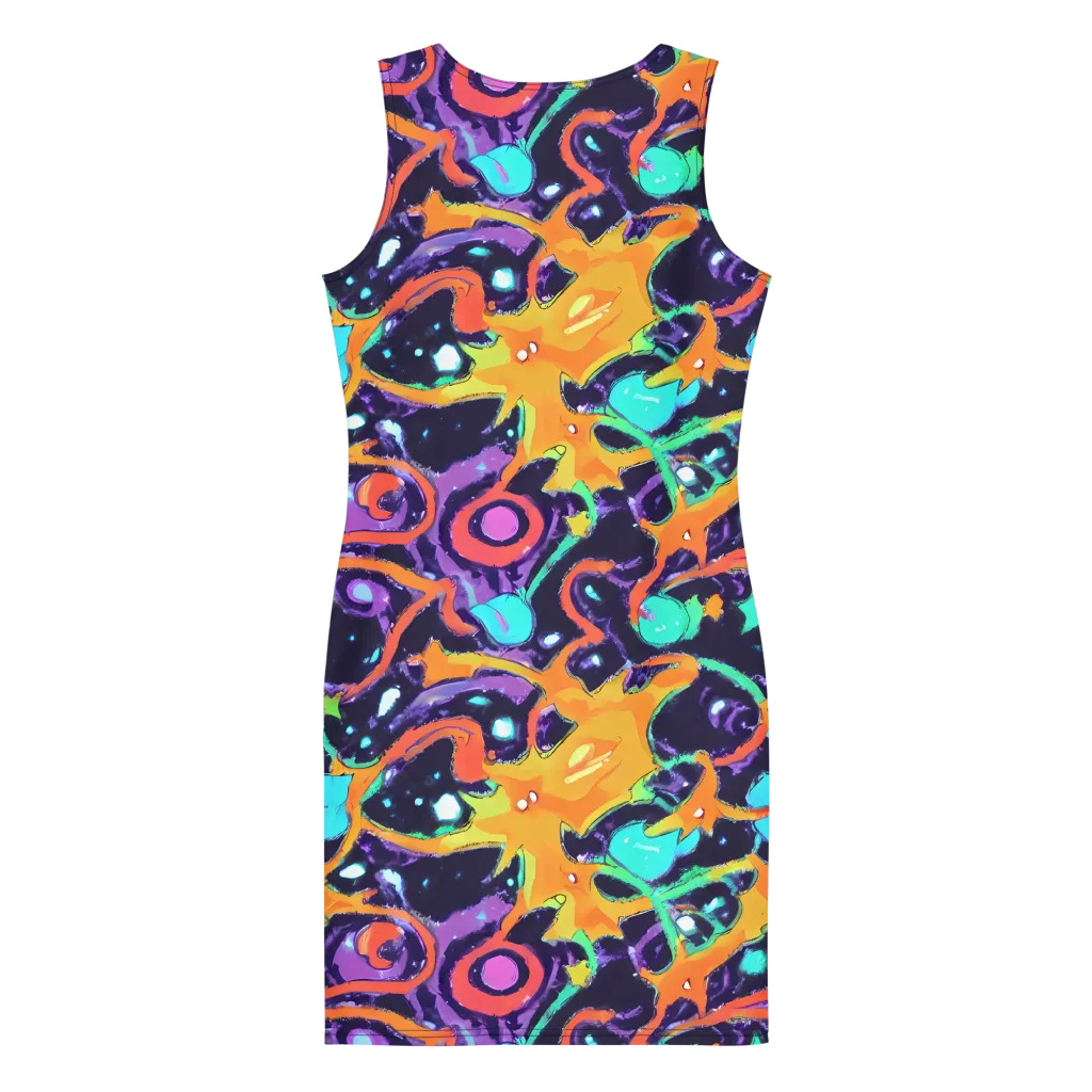 Luminous Fragments on Bodycon Dress — Back