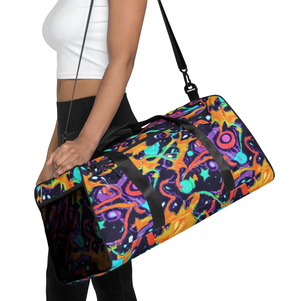 Luminous Fragments on Duffle Bag — Front