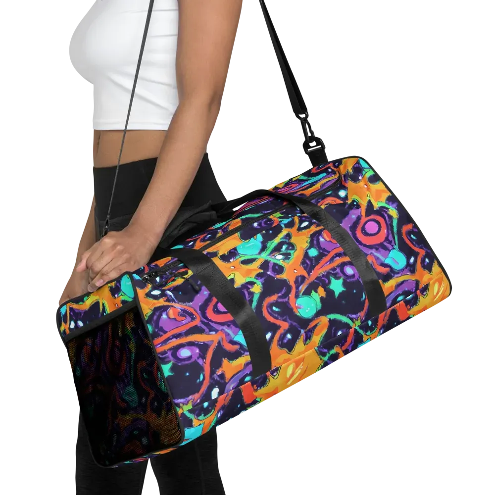 Luminous Fragments on Duffle Bag — Front