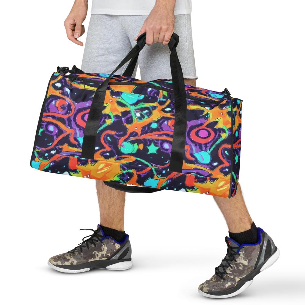 Luminous Fragments on Duffle Bag — Front