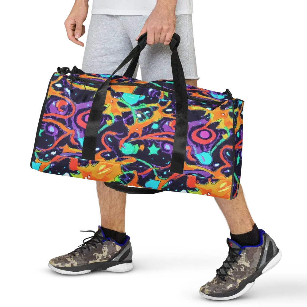 Luminous Fragments on Duffle Bag — Front