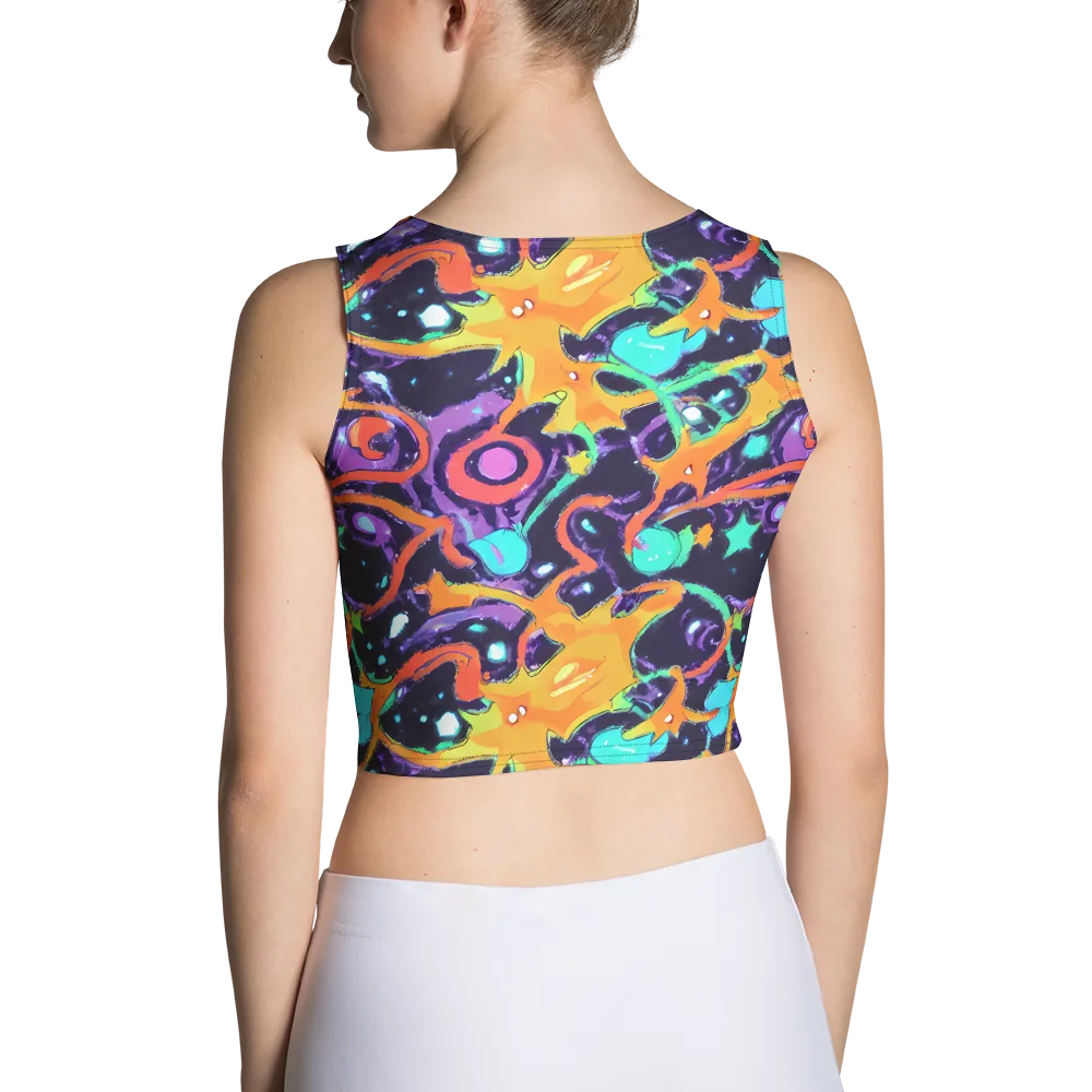 Luminous Fragments on Crop Top — Back