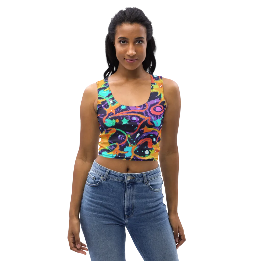 Luminous Fragments on Crop Top — Front