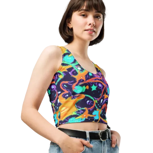Luminous Fragments on a Crop Top