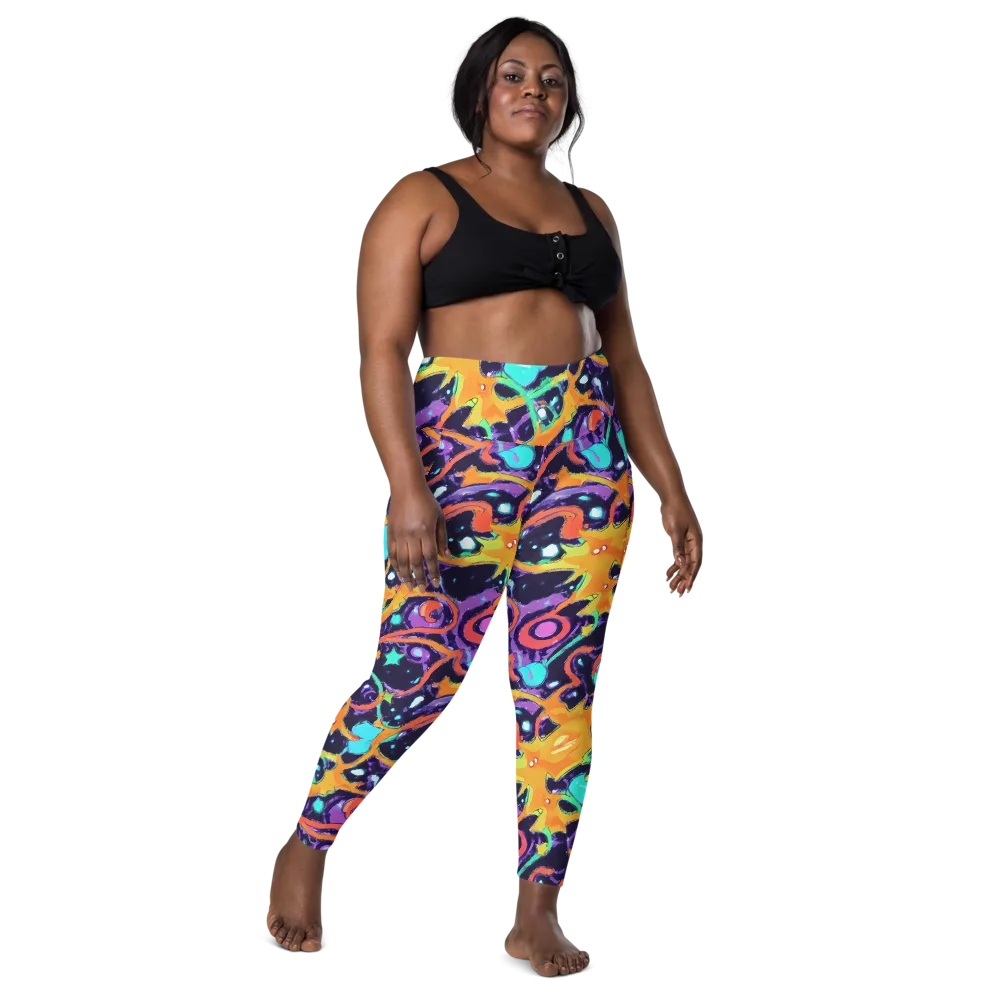 Luminous Fragments on Leggings with Pockets — Front