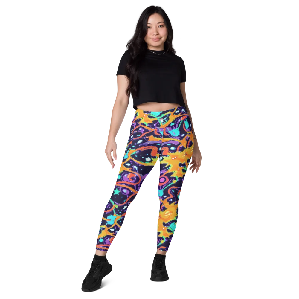 Luminous Fragments on Leggings with Pockets — Front