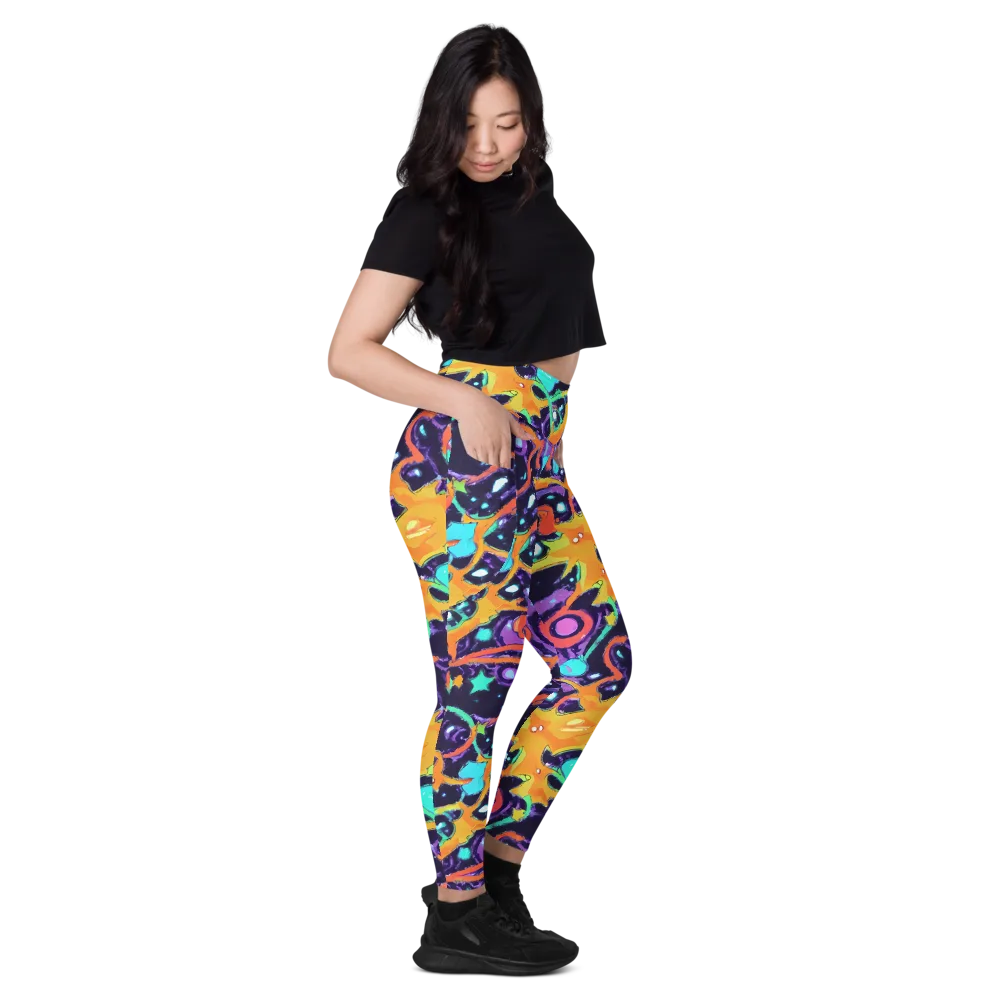 Luminous Fragments on Leggings with Pockets — Right