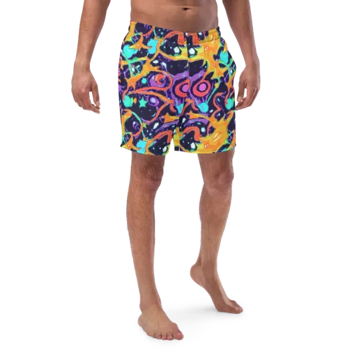 Luminous Fragments on a Swim Trunks