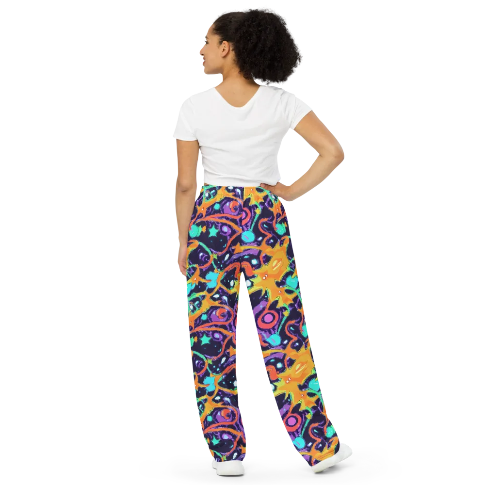 Luminous Fragments on Wide-Leg Pants — Back