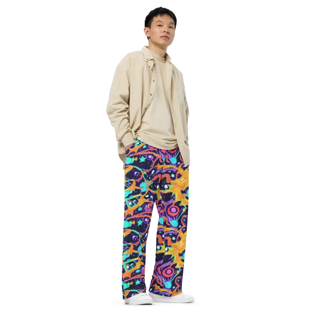 Luminous Fragments on Wide-Leg Pants — Right Front