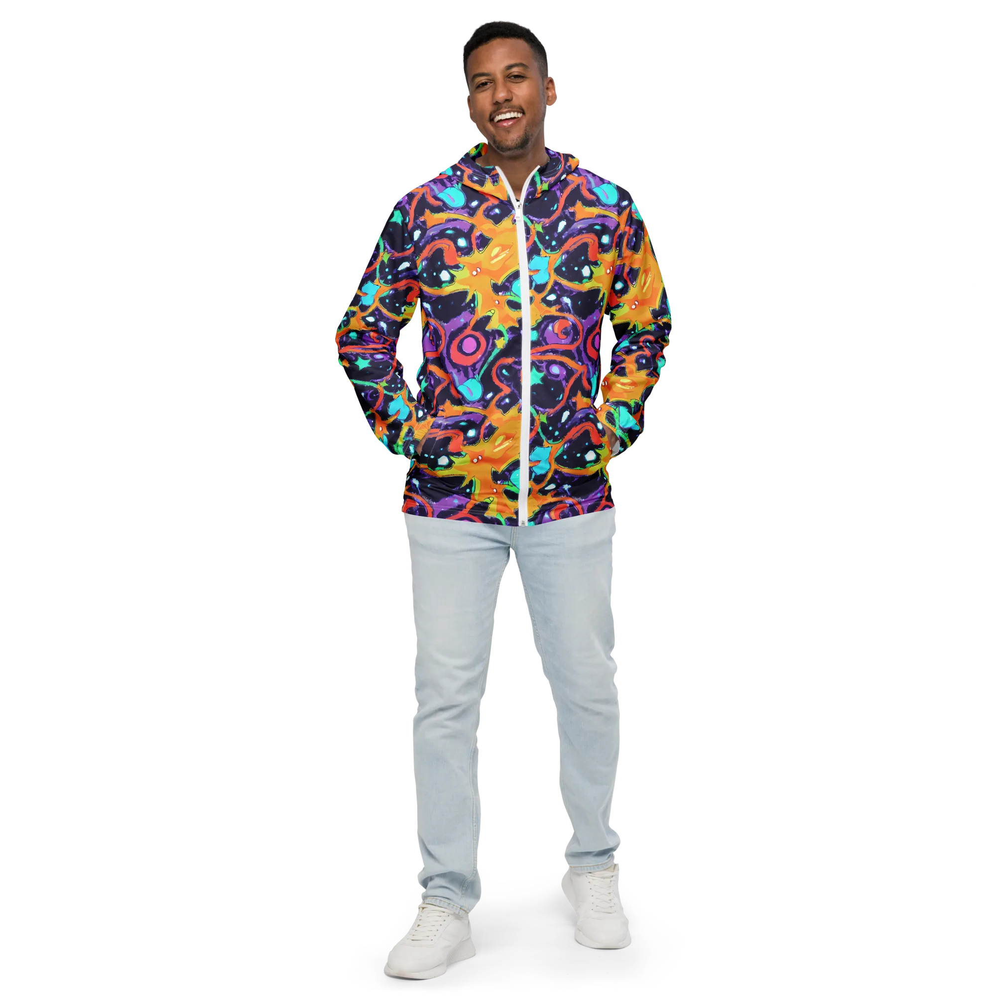 Luminous Fragments on Men's Windbreaker — Front