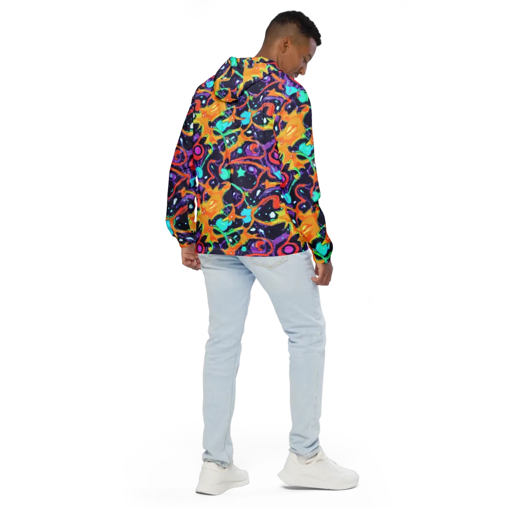 Luminous Fragments on Men's Windbreaker — Back