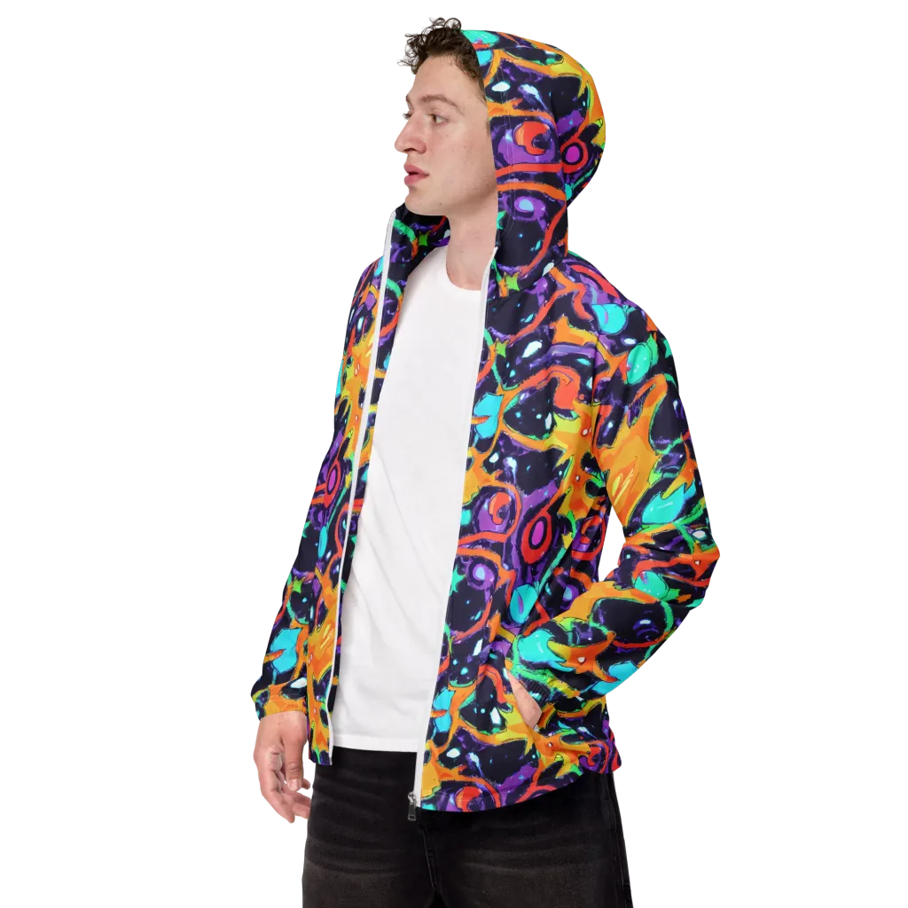 Luminous Fragments on Men's Windbreaker — Left Front
