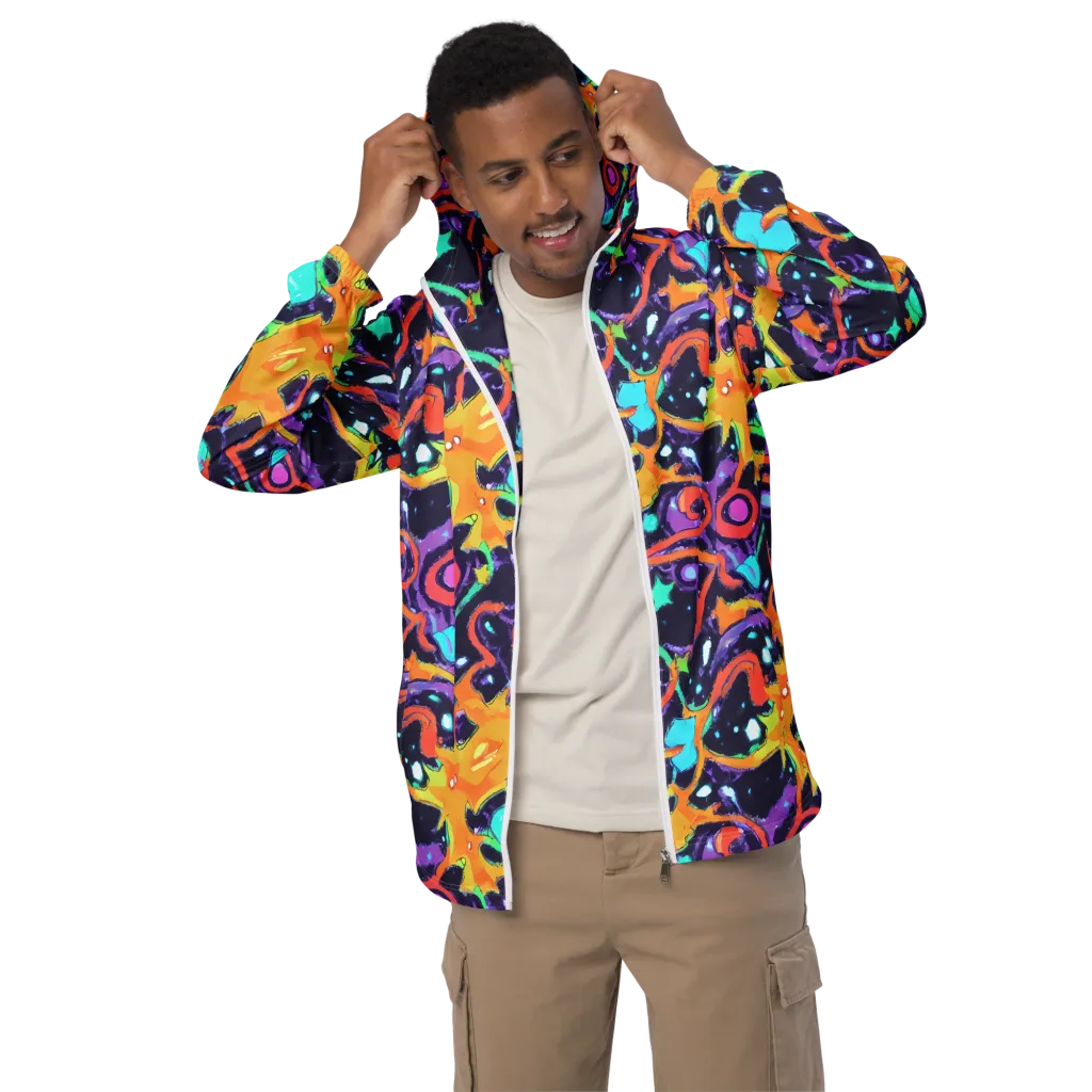 Luminous Fragments on Men's Windbreaker — Front