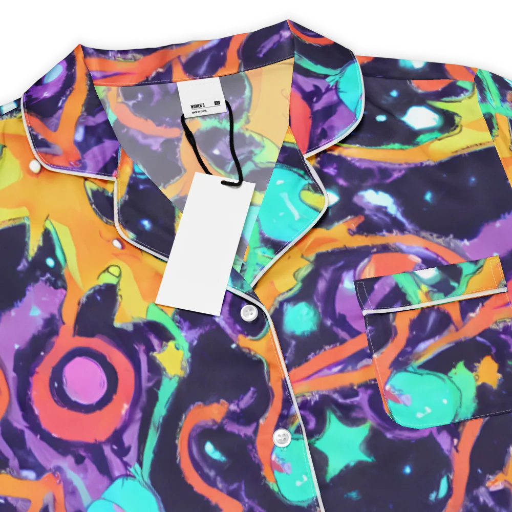 Luminous Fragments on Women's Short Sleeve Pajama Top — Product details