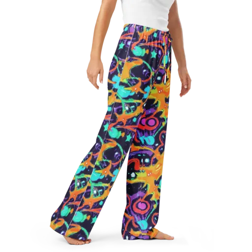 Luminous Fragments on a Women's Pajama Pants